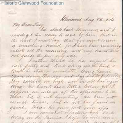 Lucy W. Summers from Lewis Summers, Aug 9, 1866