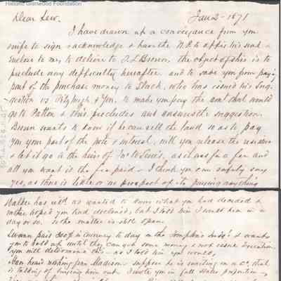 Lewis Summers from William S. Laidley, Jan 2, 1871