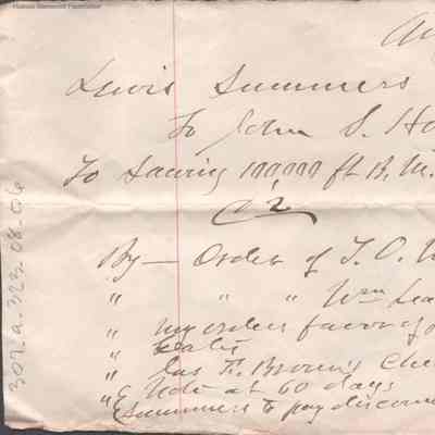 Lewis Summers to John S. Hogue, Aug 24, 1888