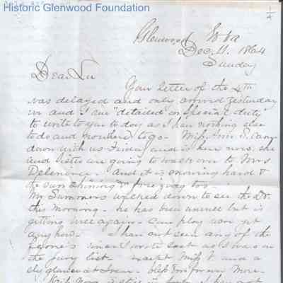 Lewis Summers from William S. Laidley, Dec 11, 1864