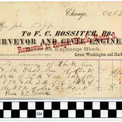 John Popp Survey Receipt 1873