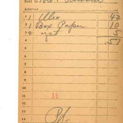 Receipt, 1920
