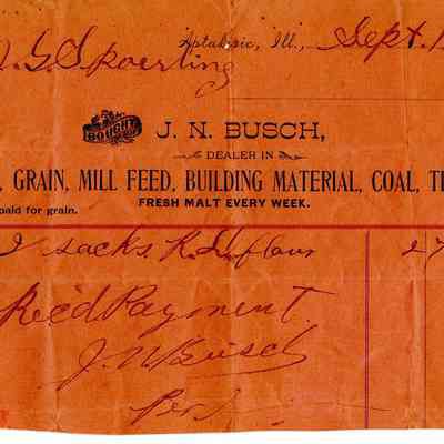 J.G. Spoerlein Receipt