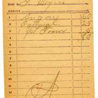 Firnbach and Raupp Receipt 1919
