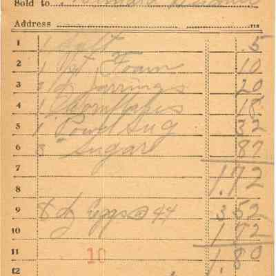 Receipt, 1920
