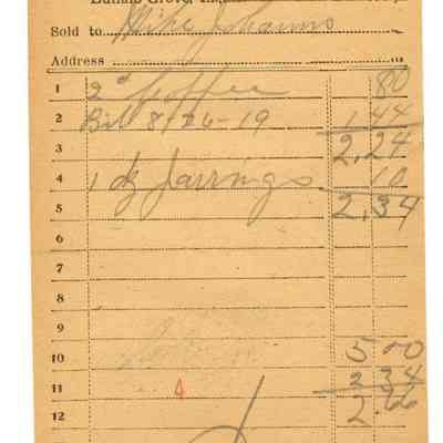 Firnbach and Raupp Receipt 1919
