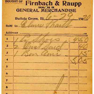 Receipt, 1920
