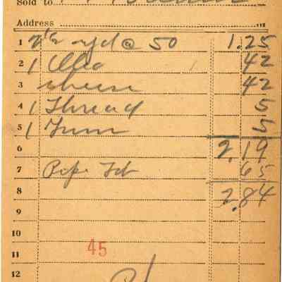 Receipt, 1919