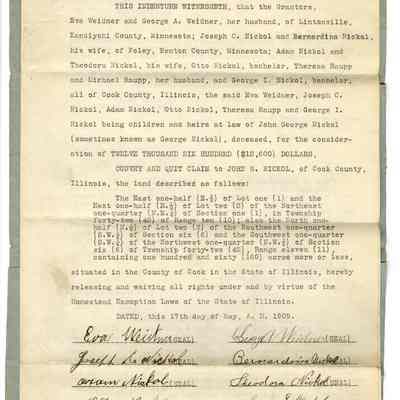 Indenture, 1909