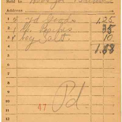 Receipt, 1920
