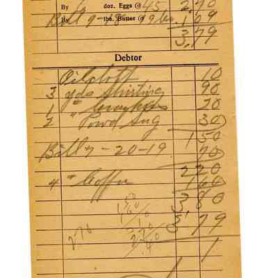Firnbach and Raupp Receipt 1919