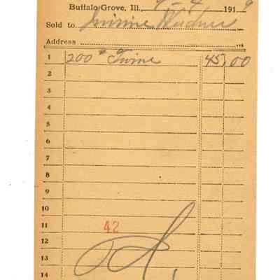 Firnbach and Raupp Receipt 1919