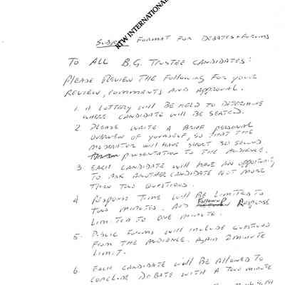 BG Trustee Debate Rules 1980s