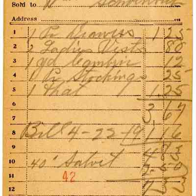 Firnbach and Raupp Receipt 1919