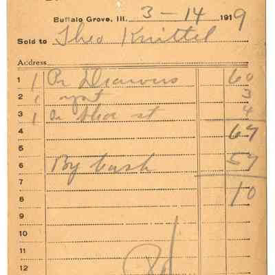 Receipt, 1919