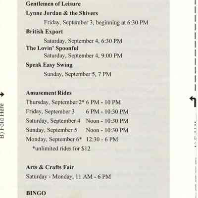 Buffalo Grove Days Pamphlet