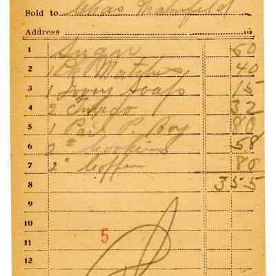 Firnbach and Raupp Receipt 1919