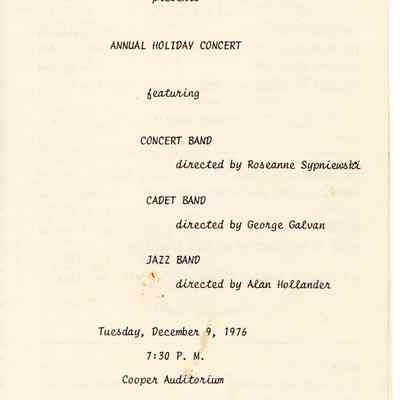 Cooper Concert Program