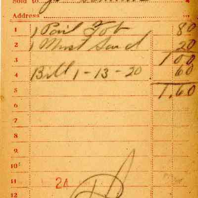 Receipt, 1920