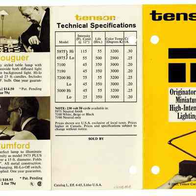 Tensor Desk Lamp Brochure