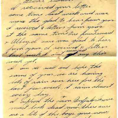 WWI Letter, August 8, 1918