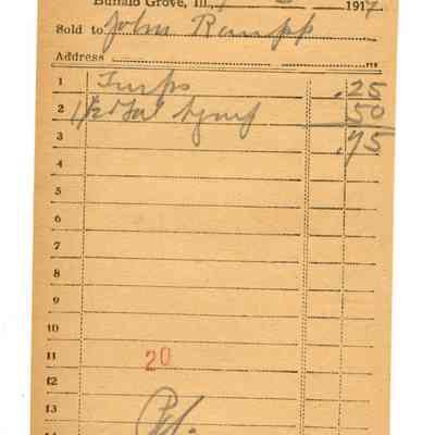 Firnbach and Raupp Receipt 1919