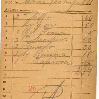 Receipt,1919