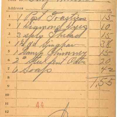 Receipt, 1920