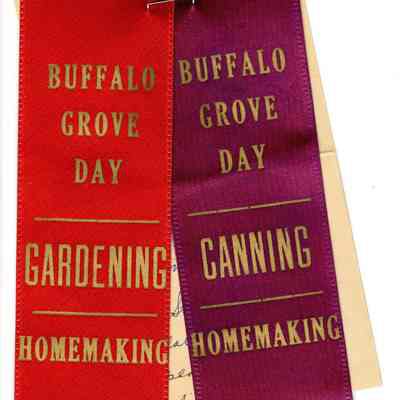 Buffalo Grove Day Gardening & Canning Prize Ribbons