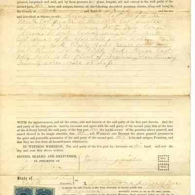 Warranty Deed John Henneman to Melchior Raupp 12/16/1862