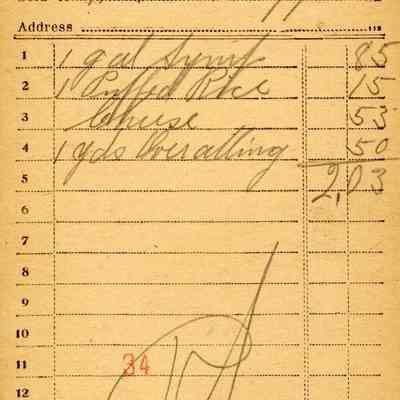 Firnbach and Raupp Receipt 1919