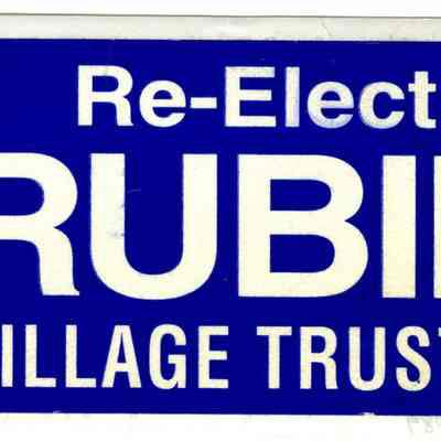 Rubin Election Sticker 1989