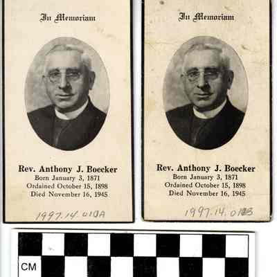 Rev. Anthony J. Boecker Funeral Card
