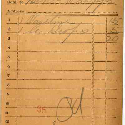 Receipt, 1920