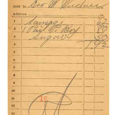 Firnbach and Raupp Receipt 1919