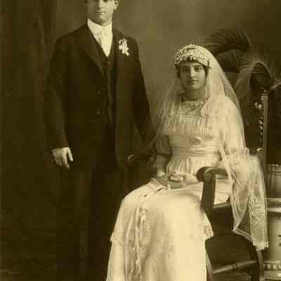 Bernard Weidner and Mary Leikam wedding portrait