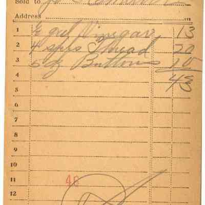 Receipt, 1920