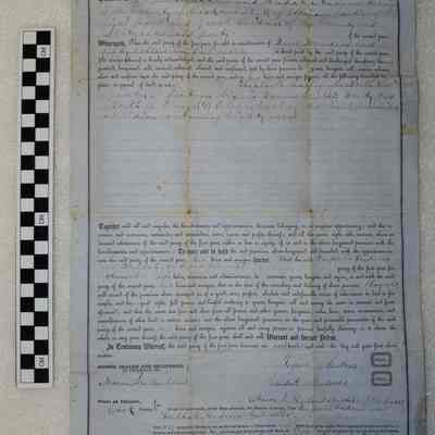 Indenture, Jakob Weidner, 1852.