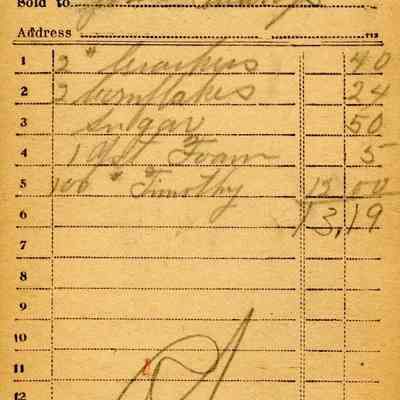 Firnbach and Raupp Receipt 1919