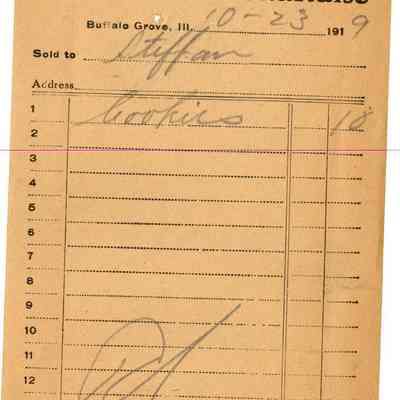 Receipt , 1919