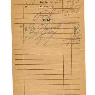 Firnbach and Raupp Receipt 1919