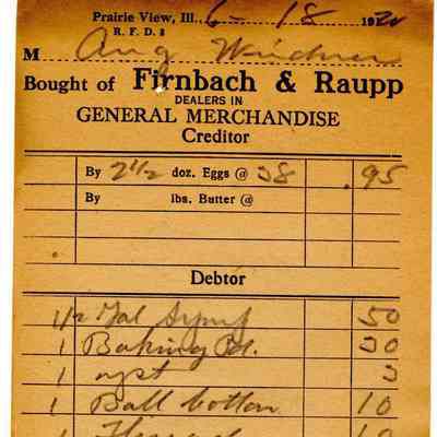 Receipt, 1920