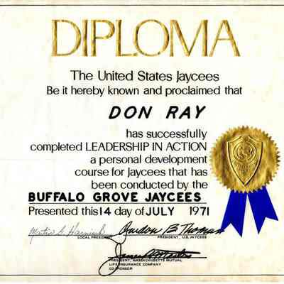 Jaycees Course Diploma 1971