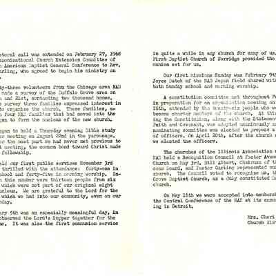 History of Twin Grove Baptist Church