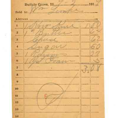Firnbach and Raupp Receipt 1919