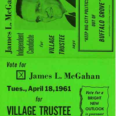 Pamphlet for James L. McGahan, 1961