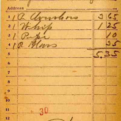 Receipt, 1920