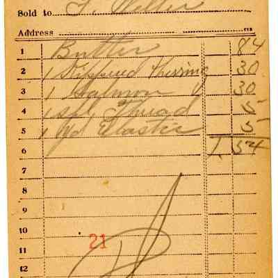 Firnbach and Raupp Receipt 1919