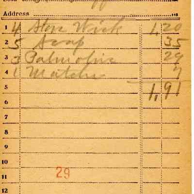 Receipt, 1920