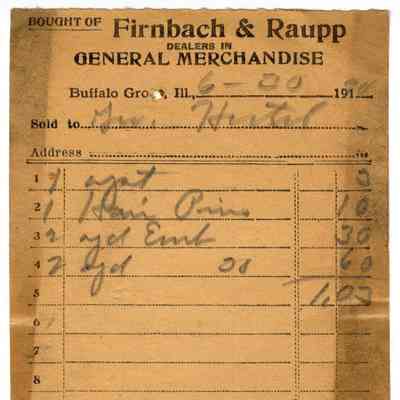 Receipt, 1920